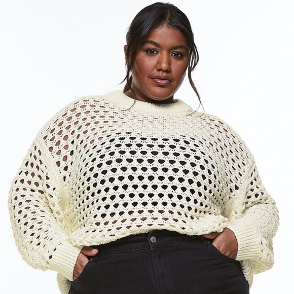 H&M Oversized Hole-Knit Sweater - Picture 1 of 3